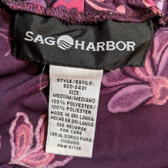 Vintage Y2K Floral Midi Skirt Size M Purple Long Length Casual Whimsygoth - Picture 4 of 4